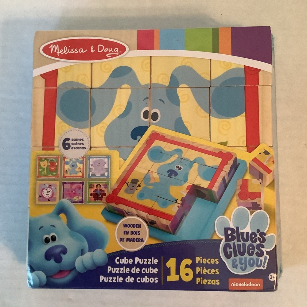 Melissa & Doug Blue’s Clues Cube Puzzle New